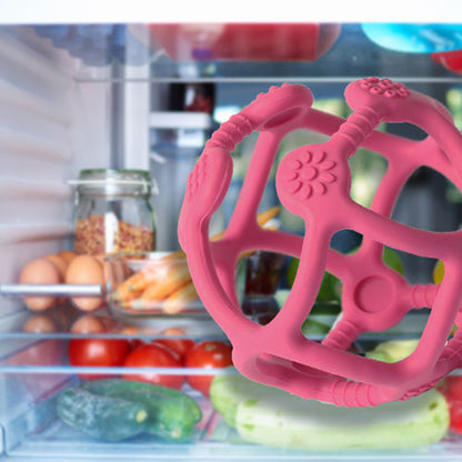 Mordedor De Silicona Pelota Ergonomica Fuscia_4