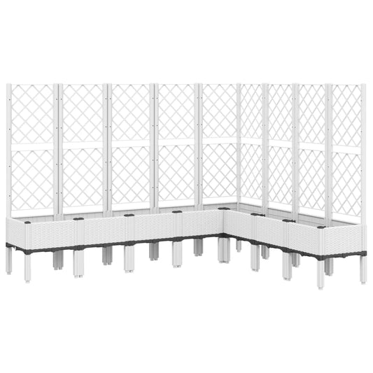 Jardinera Con Enrejado Pp Blanco 200x160x142 Cm_0