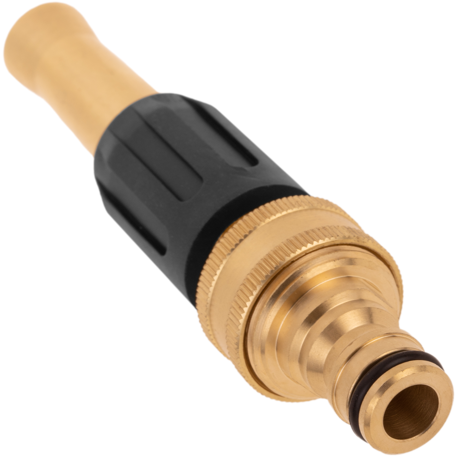 Lanza De Riego Regulable De Latón Zincado Con Grip De Caucho Y Rosca Hembra 3/4“ Para Manguera_1