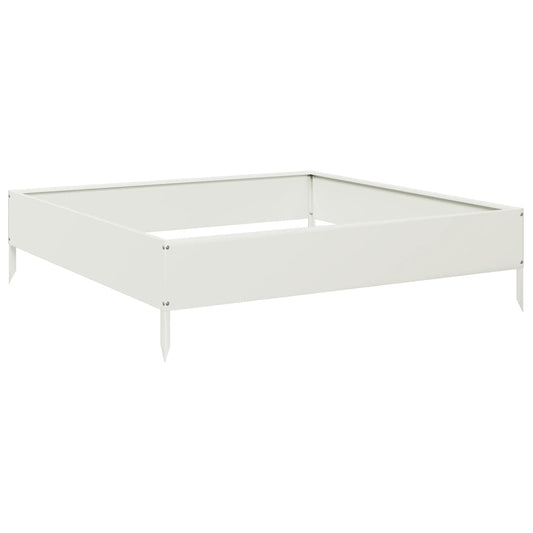 Arriate De Acero Blanco 100x100x26 Cm_0