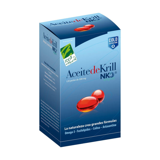 Óleo de krill NKO 500 mg 100% natural 120 cápsulas