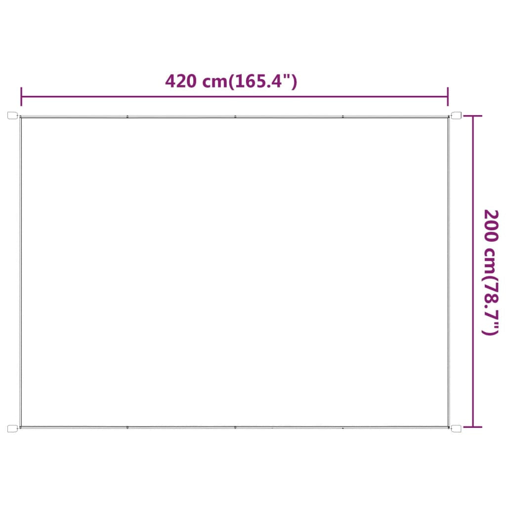 Vidaxl Toldo Vertical Beige 200x420 Cm Tela Oxford_2
