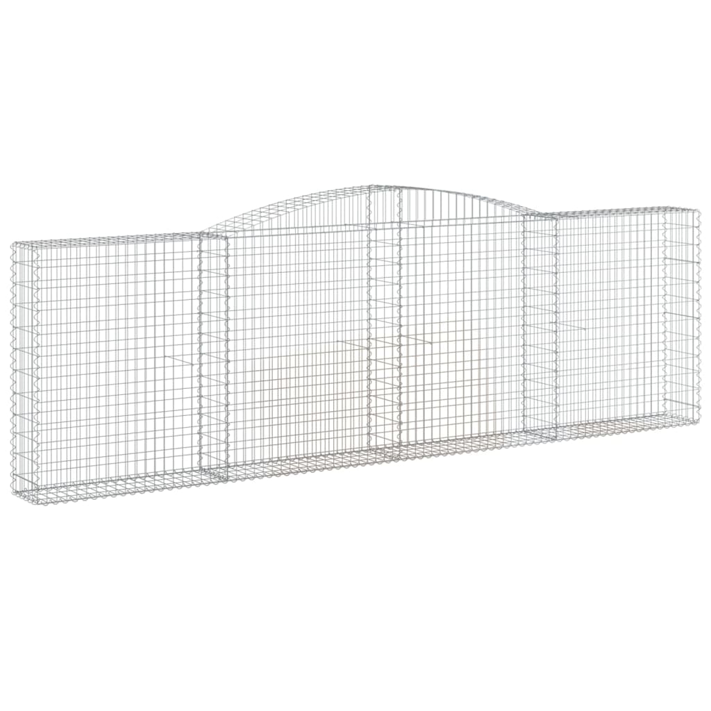 Cestas De Gaviones 7 Uds Forma De Arco Hierro 400x30x120/140 Cm_2