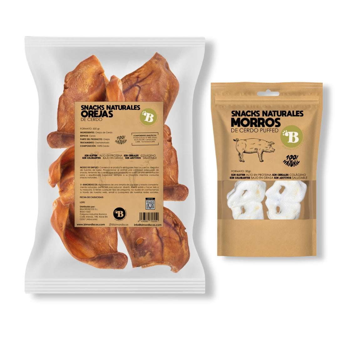 Bimordiscos Pack Snacks Naturales De Cerdo Para Perros_0