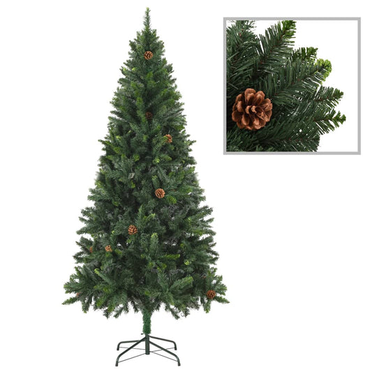 Vidaxl Árbol De Navidad Artificial Con Piñas Verde 180 Cm_0