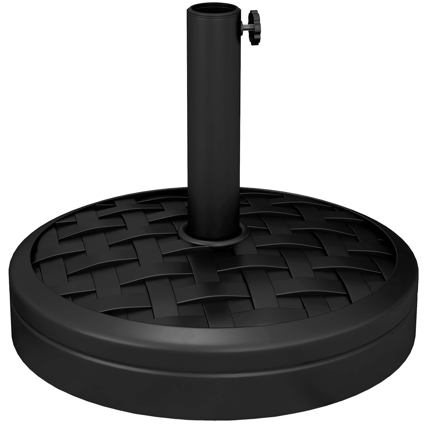 Outsunny Base De Sombrilla Redondo Rellenable De Cemento Ø45x36 Cm Negro_0