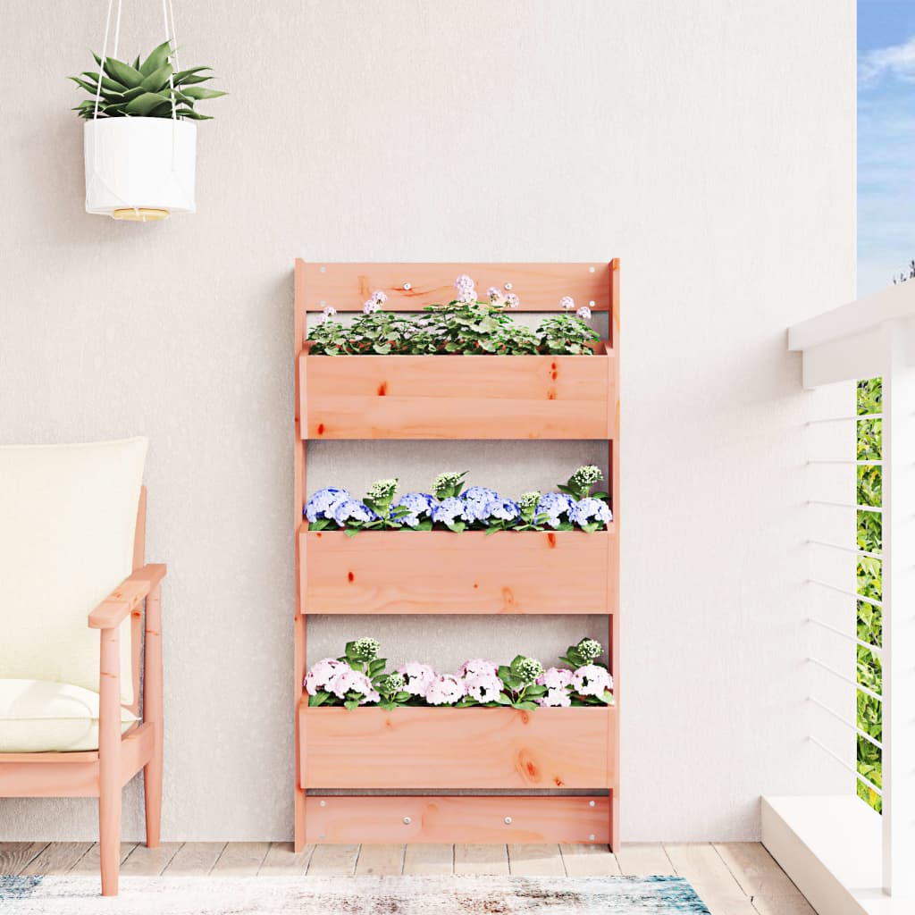 Jardinera Pared 3 Niveles Madera Maciza Douglas 60x18,5x110 Cm_2