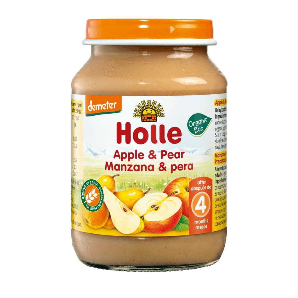 Holle ECO Maçã e Pêra Pote +4 meses 190 g