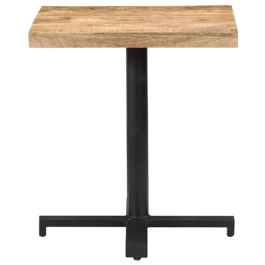 Mesa De Bistró Cuadrada Madera De Mango Rugosa 70x70x75 Cm_0