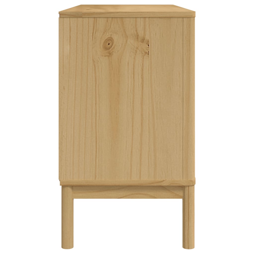 Aparador Floro Madera Maciza De Pino Marrón Cera 114x43x74 Cm / Vetonek_2