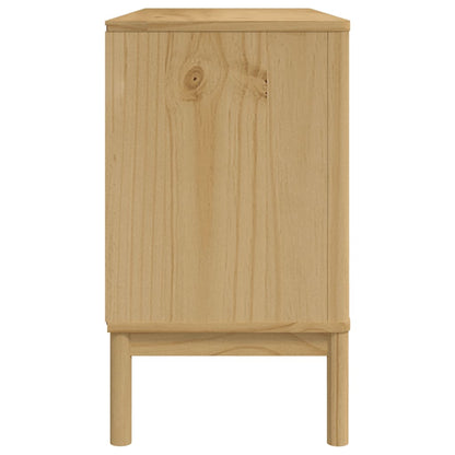 Aparador Floro Madera Maciza De Pino Marrón Cera 114x43x74 Cm / Vetonek_2