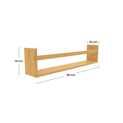 Estante Modular De Bambú Con 1 Nivel 50x10x14cm 7house_1
