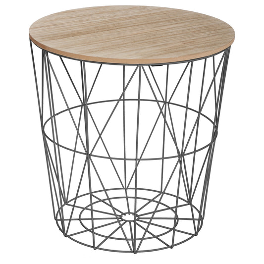 Well Home Mesa Auxiliar De Metal 'kumi' Negro Ø40x41cm_0