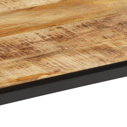 Mesa De Centro De Madera Maciza De Mango Rugosa 55x55x45 Cm_3