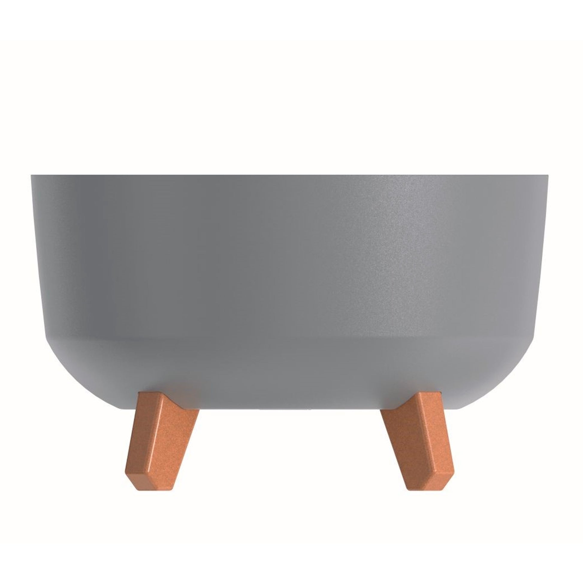 Macetero Color Gris,sin Depósito , Colección Gracia De 38 X 38 X 19,5 Cm, Capacidad De 14,3 L.