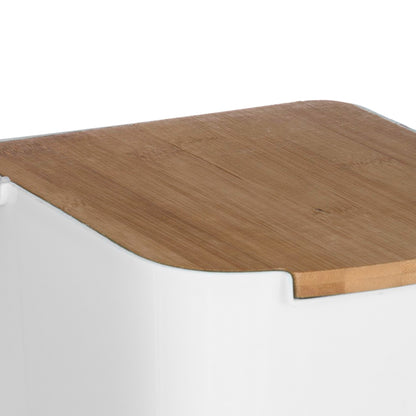 Papelera Baño Tapa Bambú Baltik 5l Blanco_4