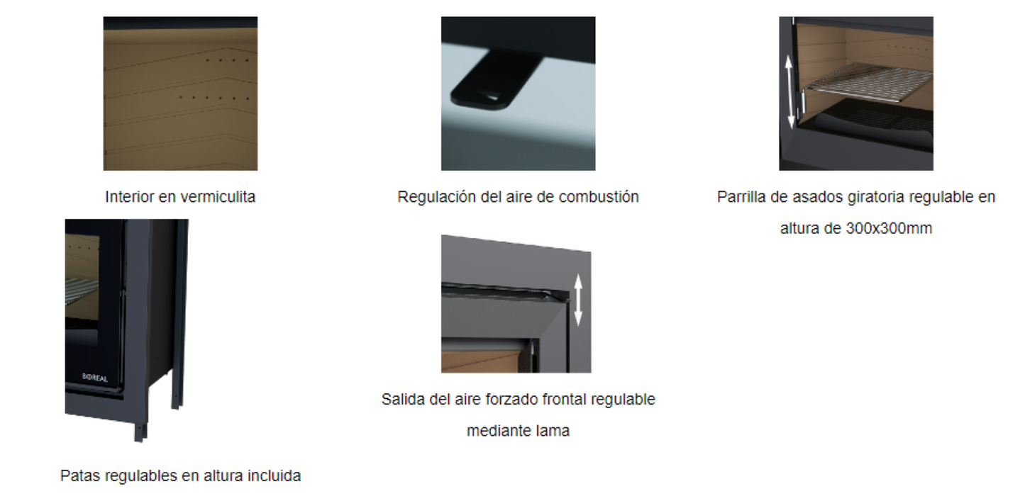Bricosol Estufa De Leña Insertable Boreal Modelo I90s_2