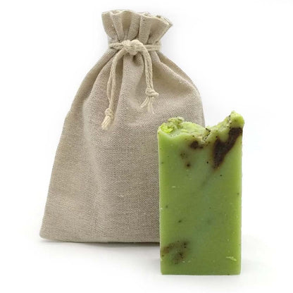 Jabón Natural Árbol Té 90g En Bolsa Regalo De Yute - Piel Mixta Y Grasa - Para Higiene Íntima. Evita Aparición De Hongos_1
