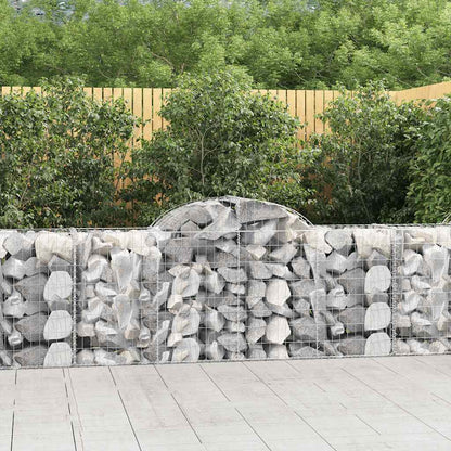 Cestas De Gaviones 13 Uds Forma De Arco Hierro 200x50x80/100 Cm_1