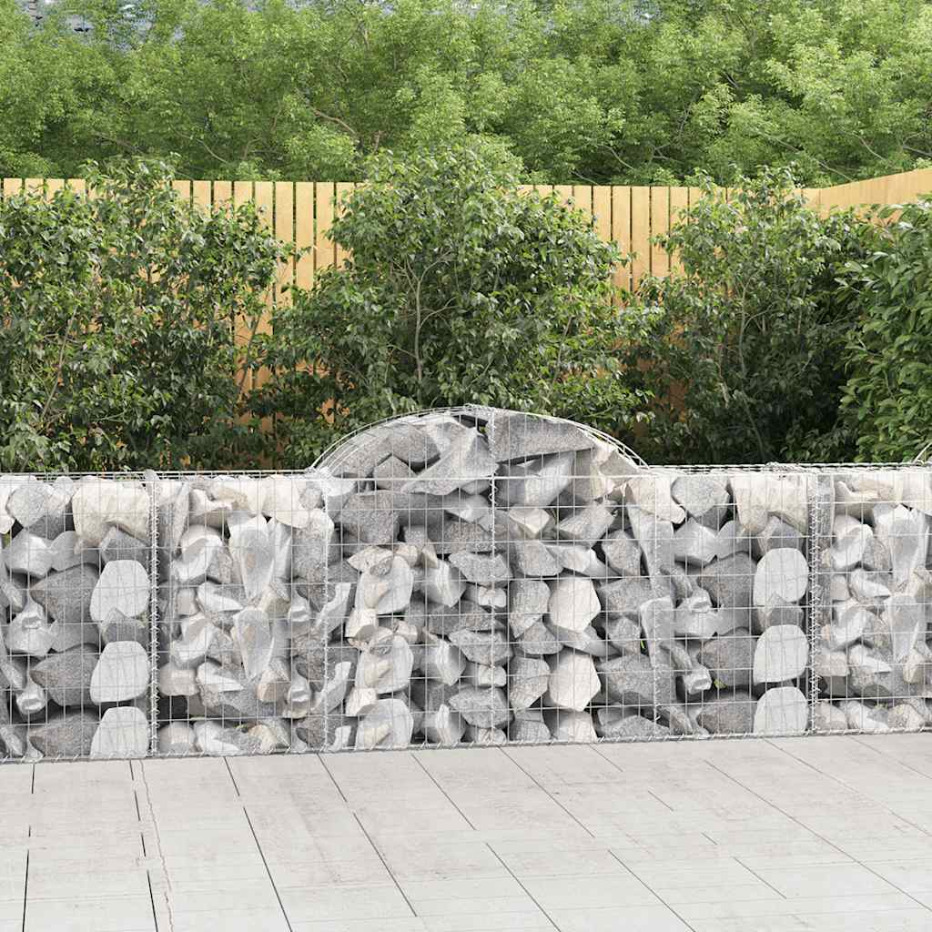 Cestas De Gaviones 20 Uds Forma De Arco Hierro 200x50x80/100 Cm_1