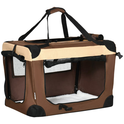 Pawhut Transportín Mochila Para Perros Gatos Plegable Cojín Suave 60x41x41 Cm_0