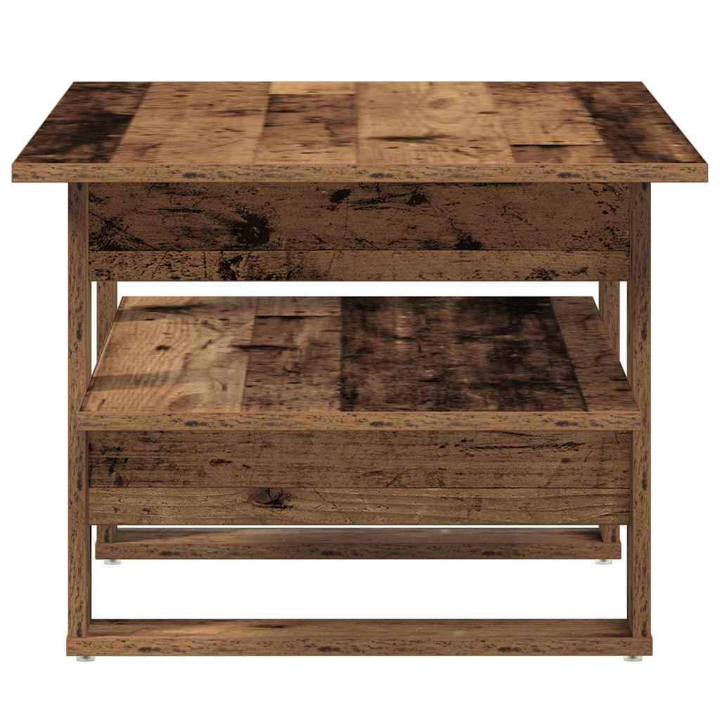 Mesa De Centro Madera Ingeniería Madera Envejecida 102x55x42 Cm_3