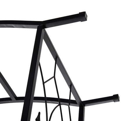 Outsunny Arco De Jardín Con Puerta Enrejado De Metal 131x49x212cm Con Cerradura_4