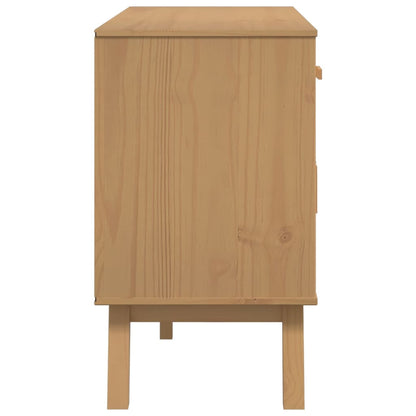 Aparador Olden Madera Maciza Pino Gris Y Marrón 114x43x73,5 Cm / Vetonek_1