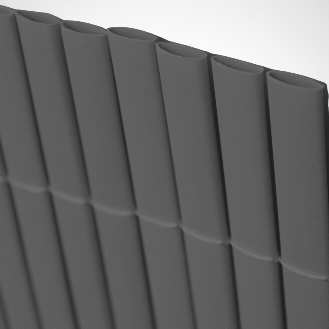 Cañizo Pvc Doble Cara| 1,5x3 M| Color Gris| Lamas 11 Mm| Composición 100% Pvc| Bridas Sujeción Incluidas_4