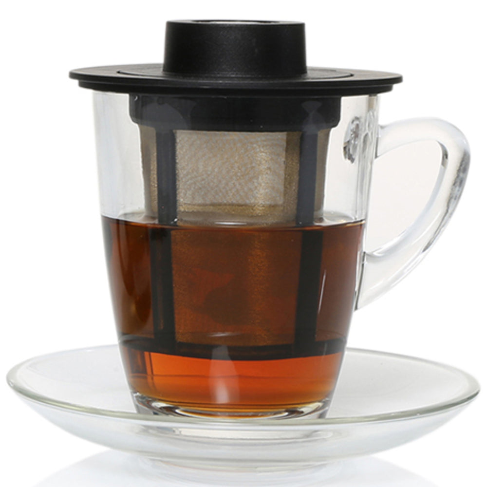 Taza De Cristal Con Filtro, Tapa Y Plato - 250ml_0