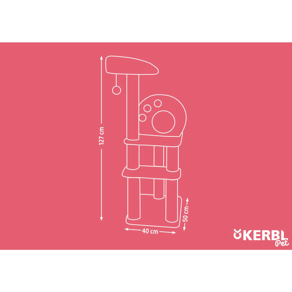 Kerbl Poste Rascador Para Gatos Planet X Marrón Y Beige 127 Cm_4