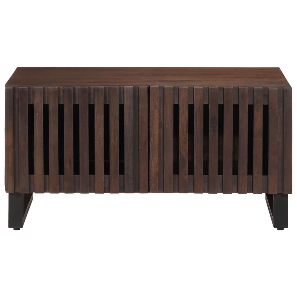 Mesa De Centro Madera Maciza Mango Marrón 80x51x40 Cm_0