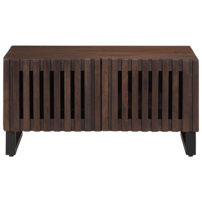 Mesa De Centro Madera Maciza Mango Marrón 80x51x40 Cm_0