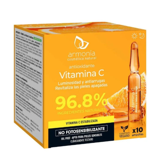 Vitamina C antioxidante 10 amp. Harmony Natural Cosmetics