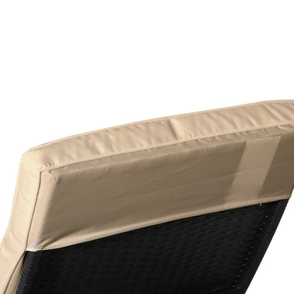 Outsunny Tumbona De Ratán Reclinable En Forma De S Con Ruedas 207x70x70cm Negro_3