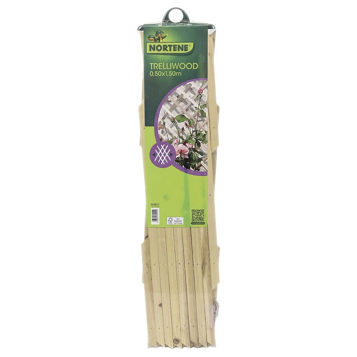 Trelliwood Nortene treliça extensível de madeira 0,5x1,50 m