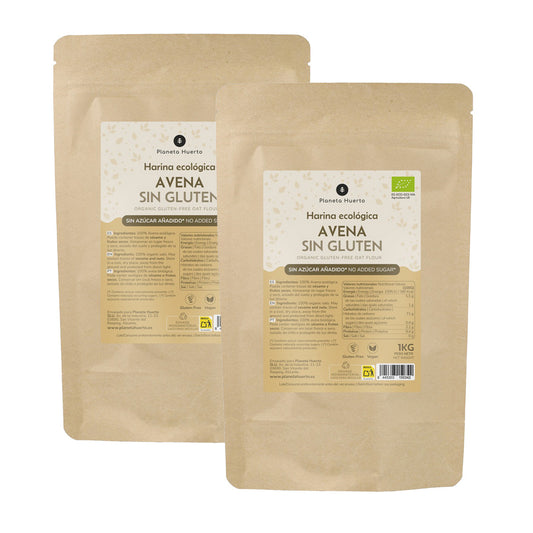Pack de 2 Farinhas de Aveia sem Glúten da Planeta Huerto