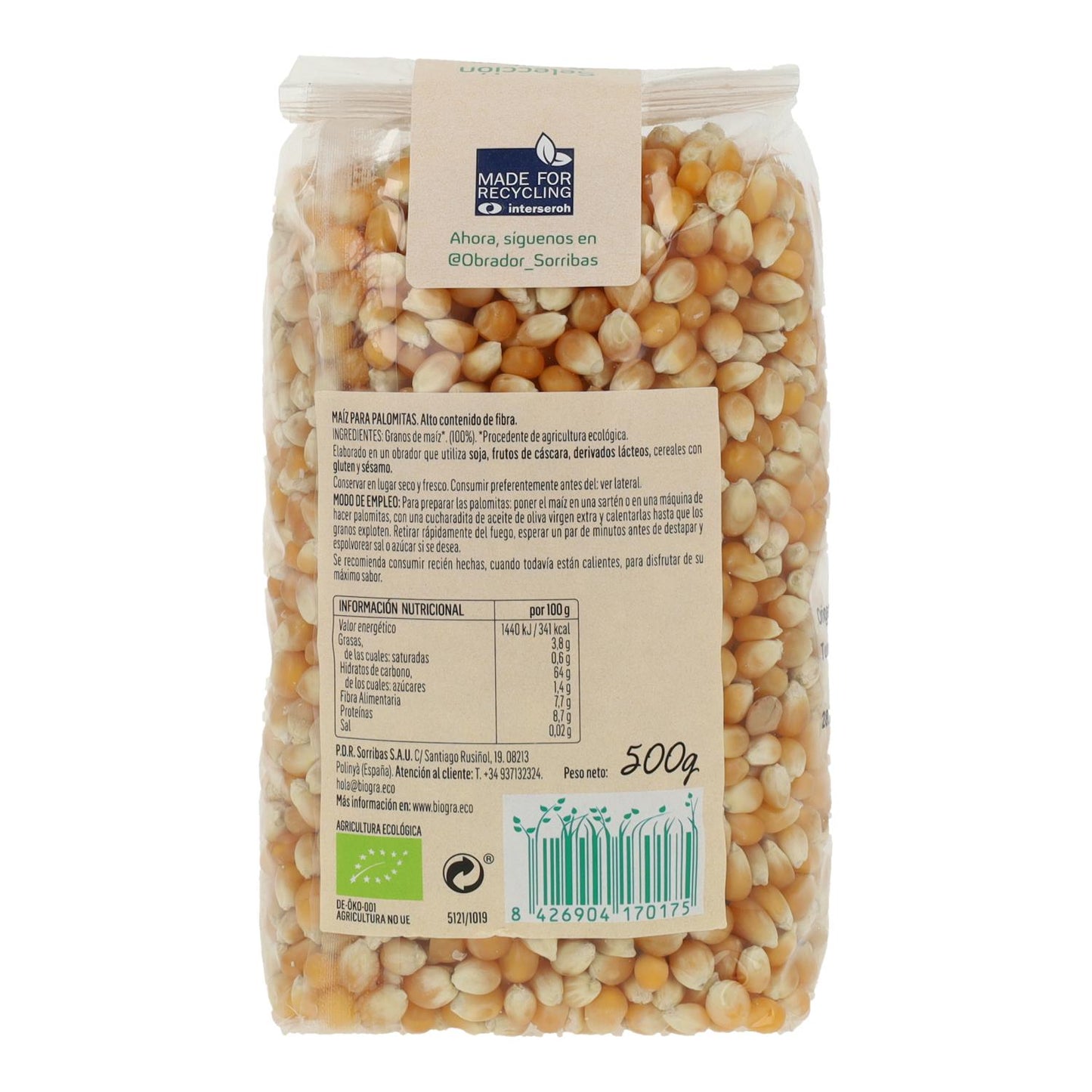 Milho para pipocas Biográ, 500g