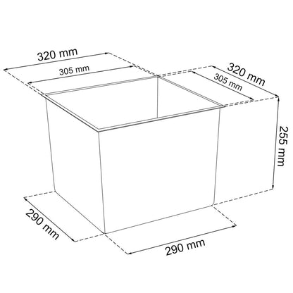 Juego Macetas Urbi: Alta 49 Litros Color Antracita Y 26,6 Litros Color Blanco