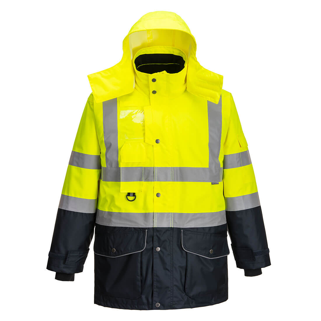 Parka 7 En 1 De Alta Visibilidad Contrast Traffic / Xl / Amarillo-marino_1