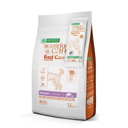 Ração de salmão para cães jovens de raças pequenas Red Coat 1,5 kg Nature's Protection