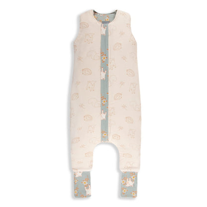 Saco De Dormir Con Pies Reversible T-m Jersey Algodón Sky Blue-cream_2