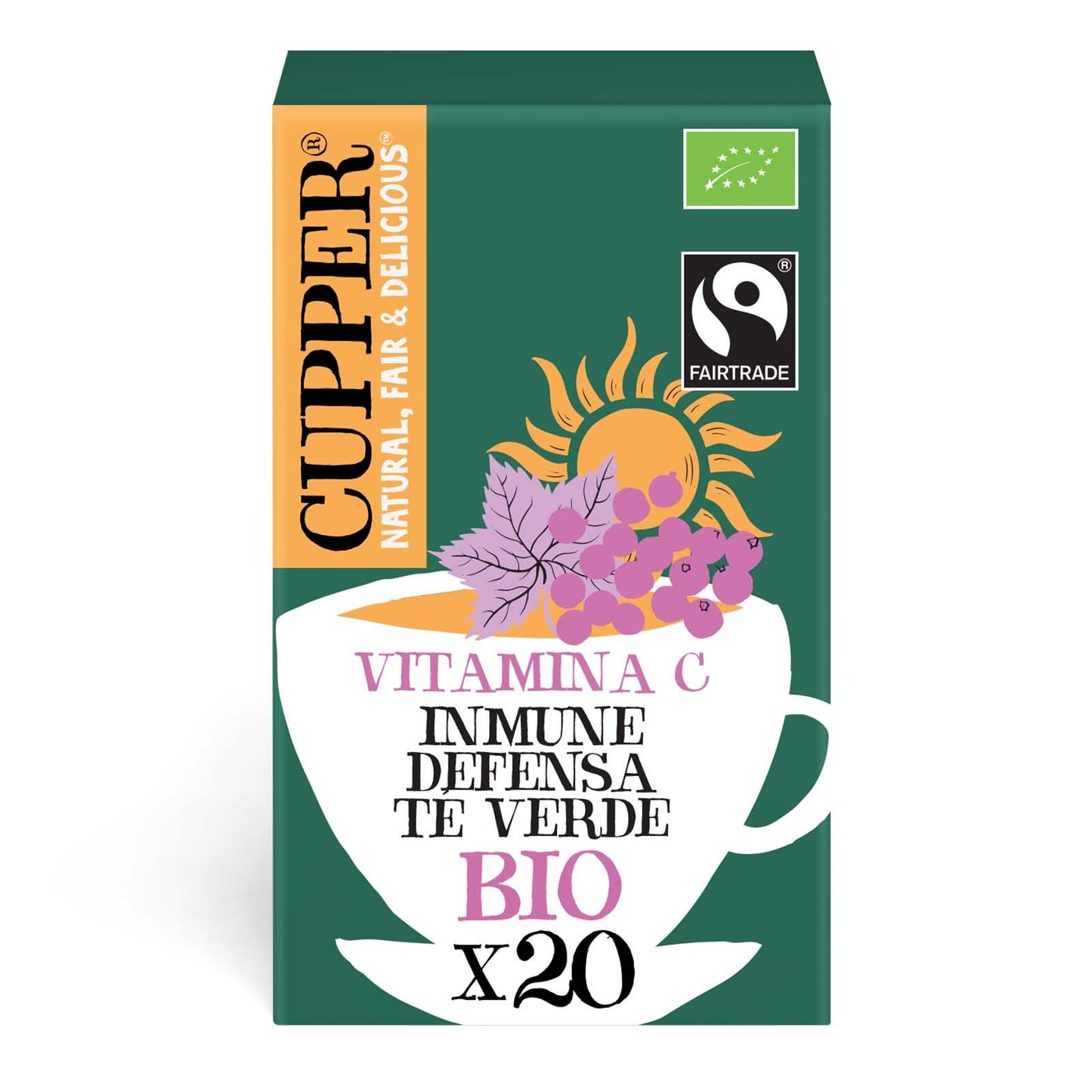 Chá Verde Bio Cupper Immune 20 saquetas 