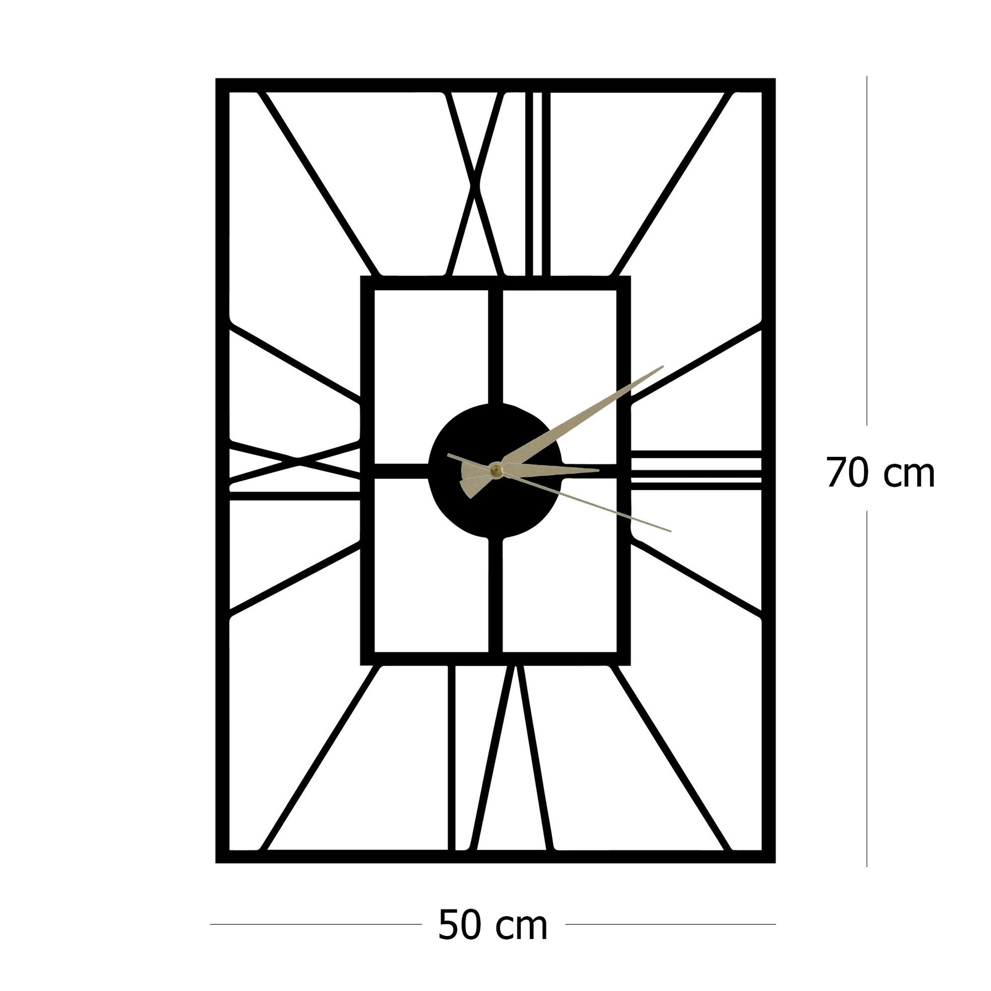 Reloj De Pared Cuadrado Metal Estilo Básico_1