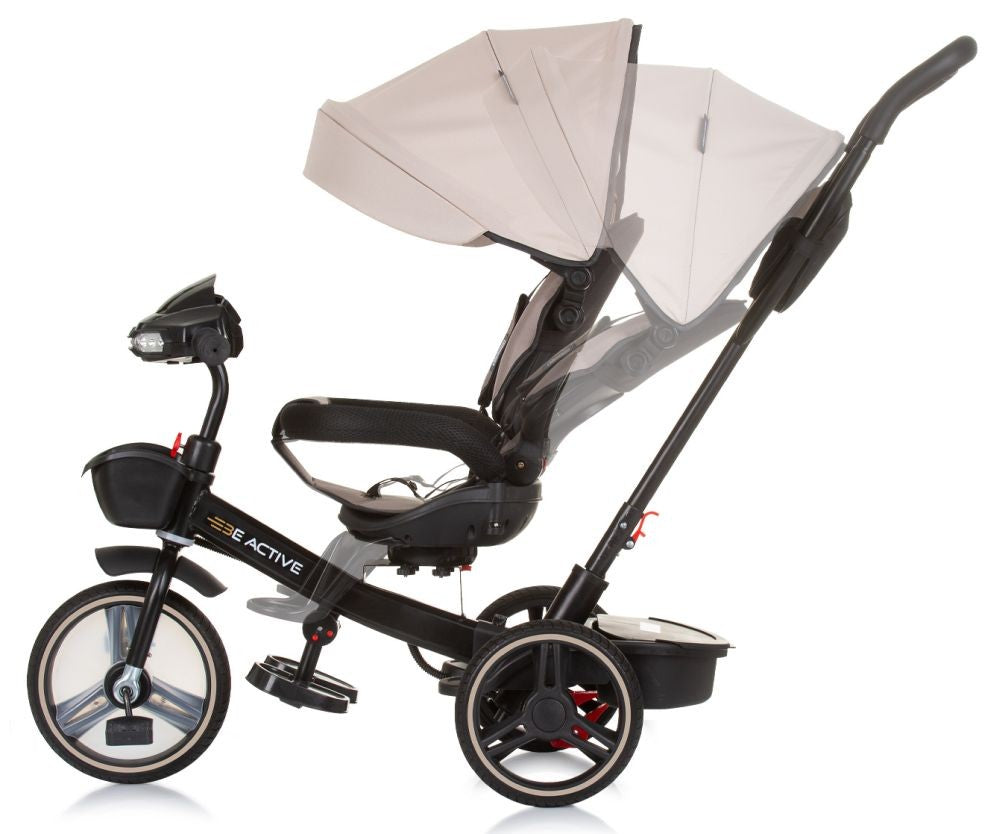 Triciclo Con Capota Y Mango Parental Be Active Macadamia_2