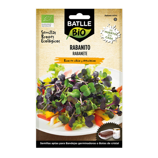 Sementes de rabanete Sango orgânicas Batlle para rebentos