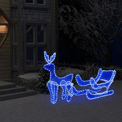 Vidaxl Reno Y Trineo De Navidad Con Malla 432 Led_1