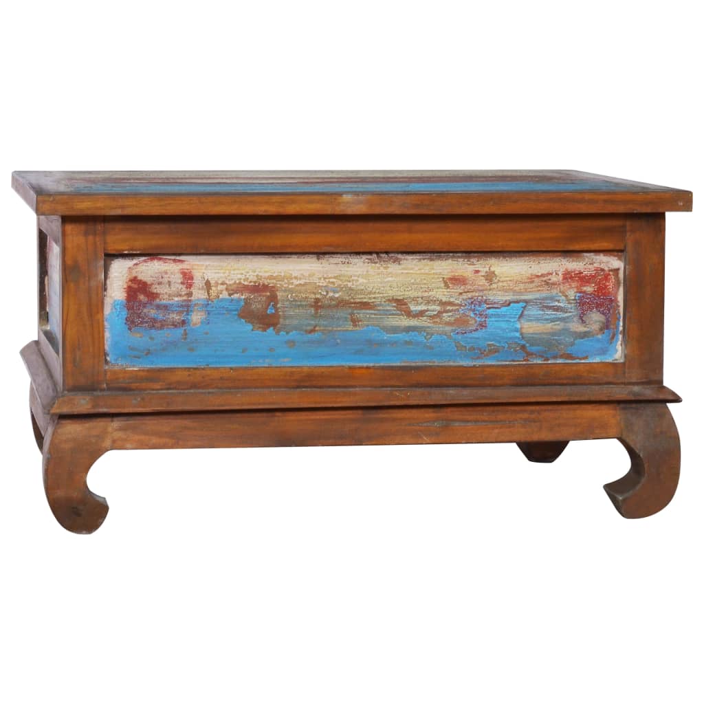 Mesa De Centro De Madera De Teca Reciclada 80x50x40 Cm._3