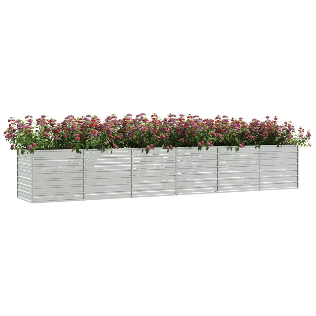 Arriate De Acero Galvanizado Plateado 480x80x77 Cm_2