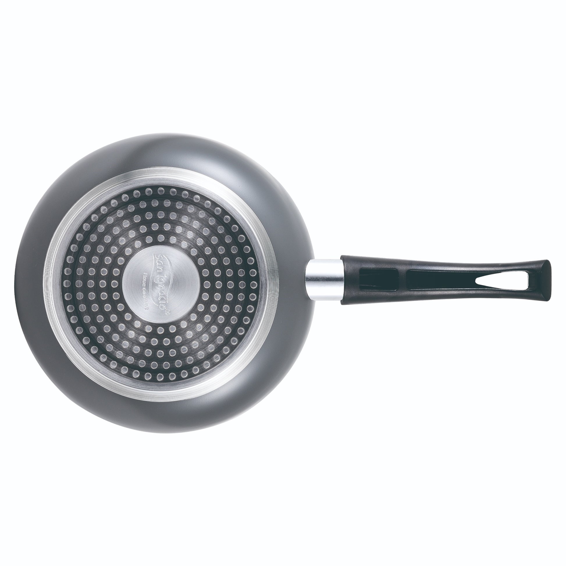 Set 3pc Sarten (16+20+24cm) Aluminio Prensado, Inducción, Negra Soul Marble Con Set 4pc Cuchillos Acero Inoxidable_4